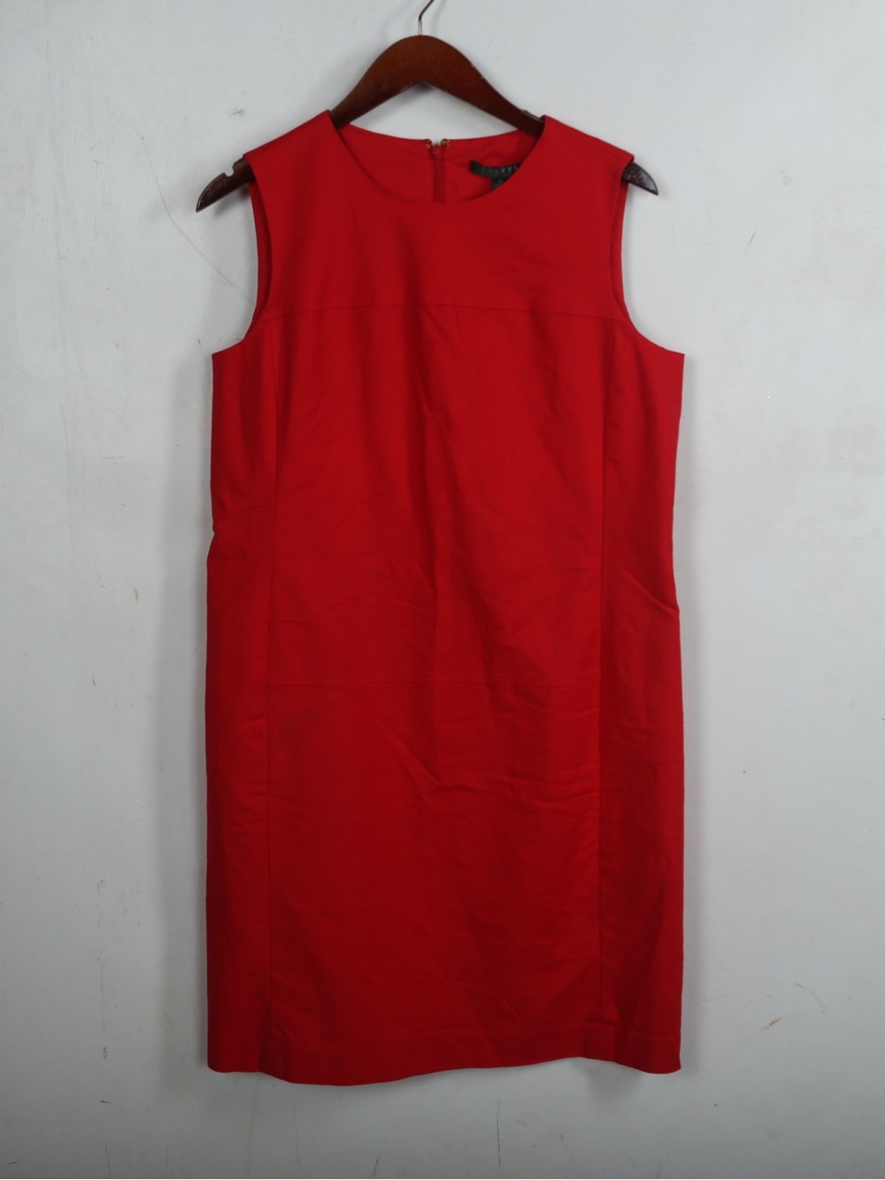 Ralph Lauren Sleeveless Red Sheath Dress